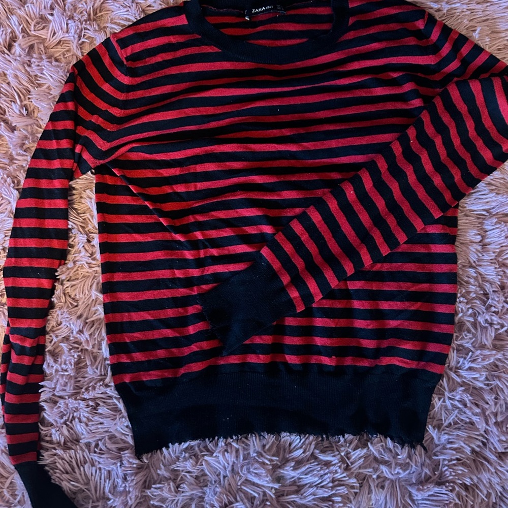 Striped Red and Black Sweater